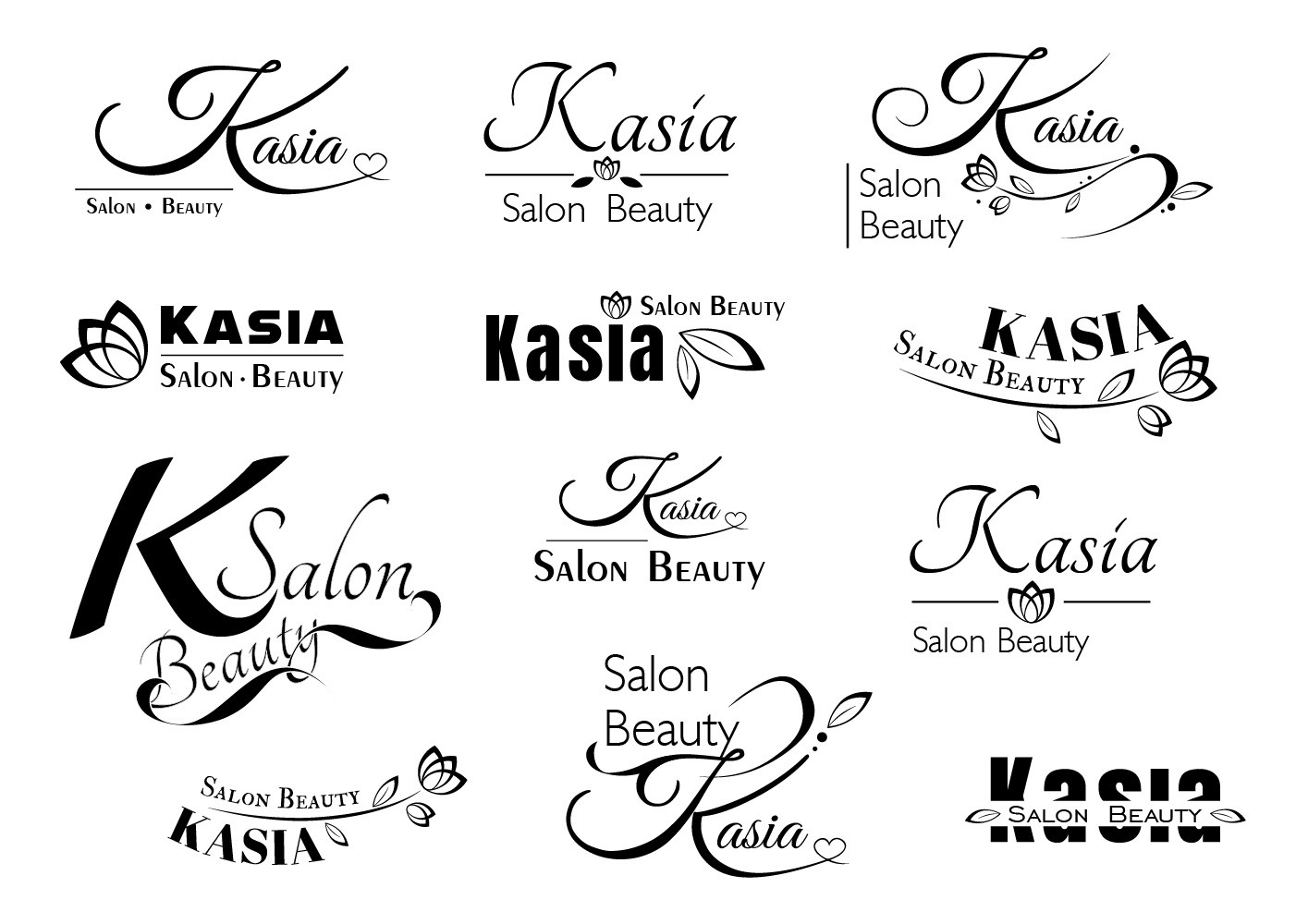 Logo salon beauty - Grafika wykonana na zajęciach w LCKZiU - Technik Grafiki i Poligrafii Cyfrowej w Lublinie - Centrum Kształcenia Zawodowego i Ustawicznego - LCKZiU
